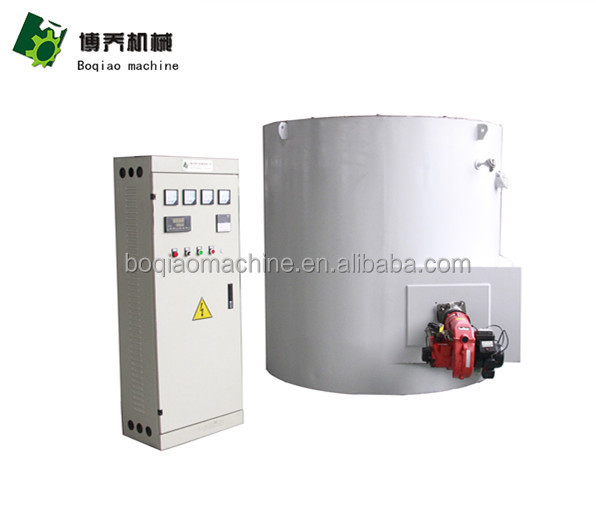 Fuel gas crucible melting furnace for aluminum alloy