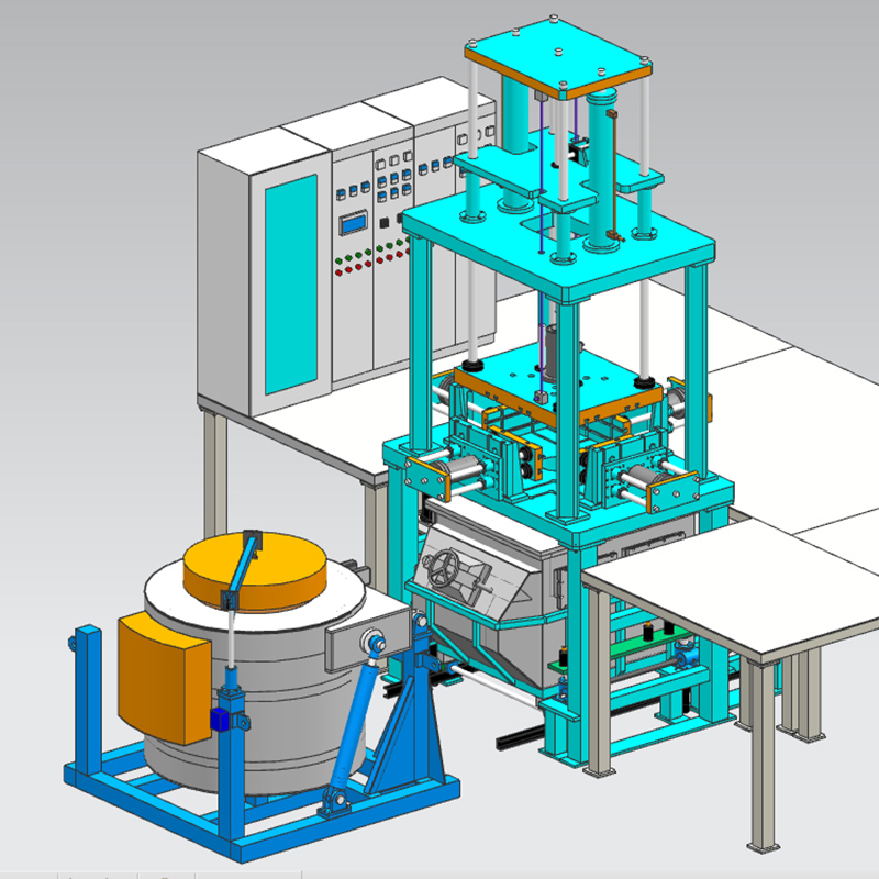 Molten pool type aluminum low pressure casting machine